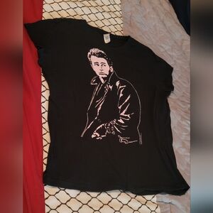 NWOT RARE JAMES DEAN Classic Black Graphic Tee WOMENS LARGE